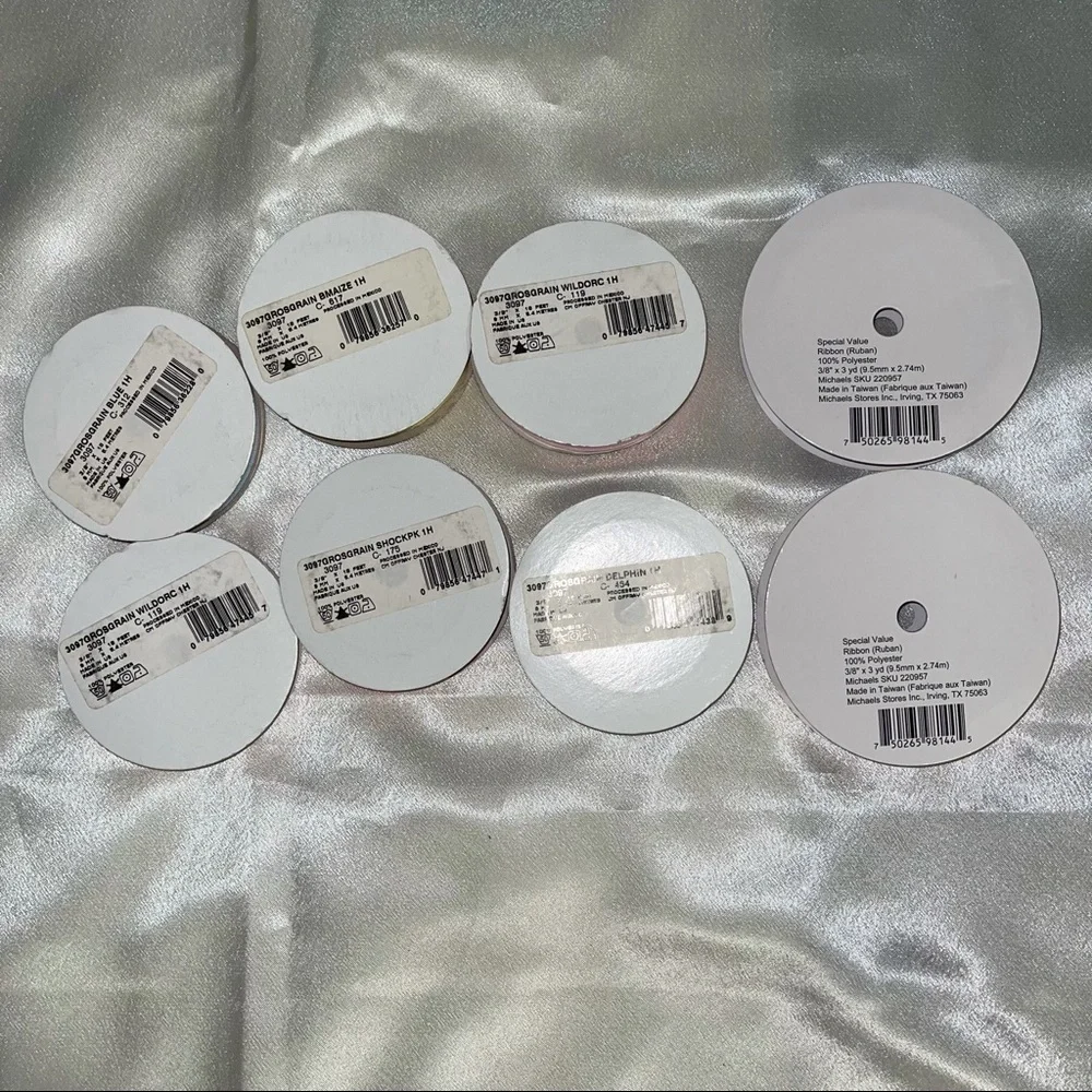 NWT set of 10 woven Ribbon reels